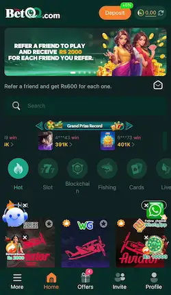 BetQQ Game Home Image